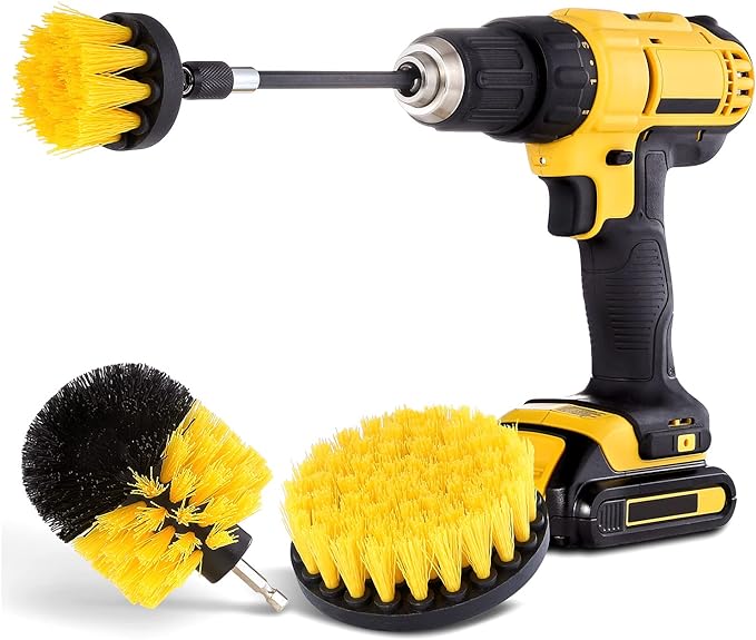 Drill Brush Attachment Set Scrubber